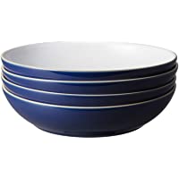 Denby Elements - Juego de cuencos para pasta (4 piezas)- color azul oscuro